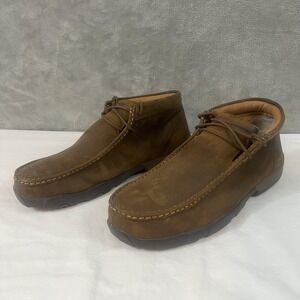 Twisted X Boots Mens Size 12 W Brown Leather Chukka Steel Toe EH Work MDMST01